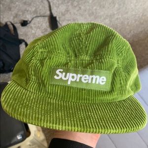 Suprem green corduroy hat light they worn